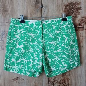 J.crew Factory Leaf Print Chino Shorts Size 6